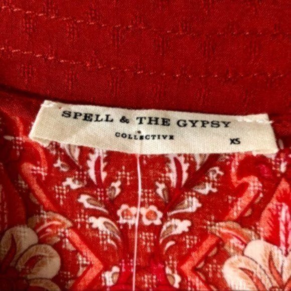 SPELL & THE GYPSY Jewel Soiree Dress Red XSmall - Picture 3 of 12